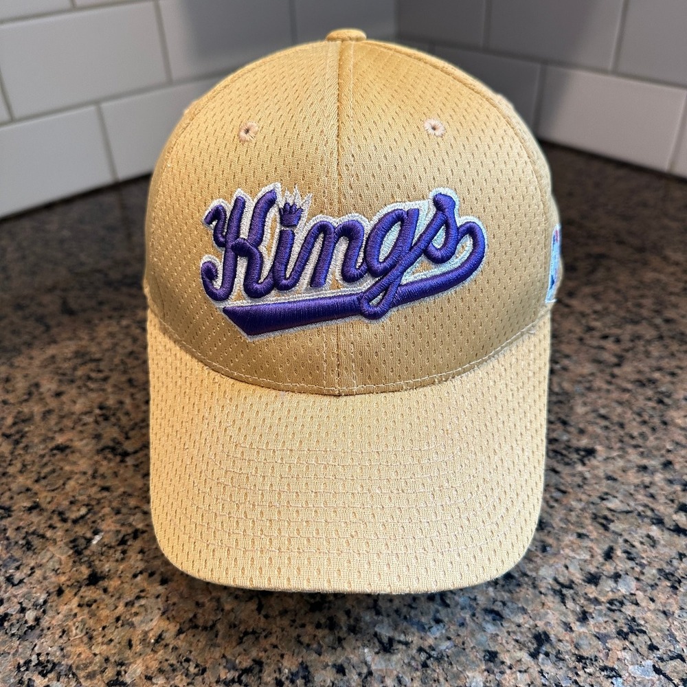 Sacramento Kings Hat Reebok Select Series Men's Adjustable Gold Mesh NBA Cap